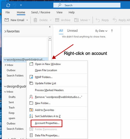 outlook change email server settings outlook change email server settings